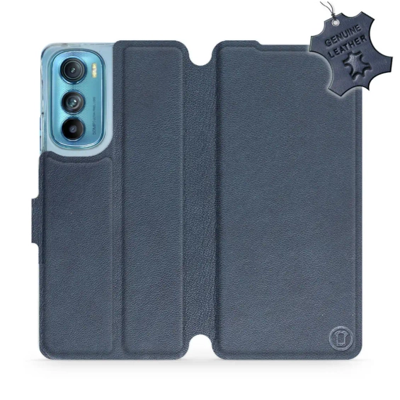 Hülle für Motorola Edge 30 5G - Farbe Blue Leather