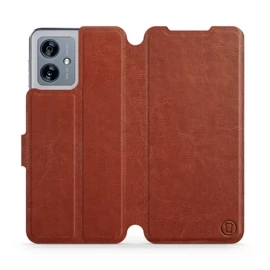 Hülle für Motorola Moto G54 5G - Farbe Brown&Orange