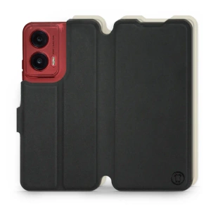 Hülle für Motorola Moto G35 5G - Farbe Schwarz mit Platin