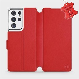 Hülle für Samsung Galaxy S21 Ultra - Farbe Red Leather