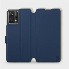Hülle für Realme 9 5G - Farbe Marineblau mit Platin