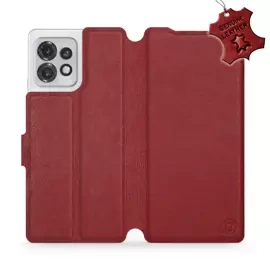 Hülle für Motorola Edge 40 Pro - Farbe Dark Red Leather