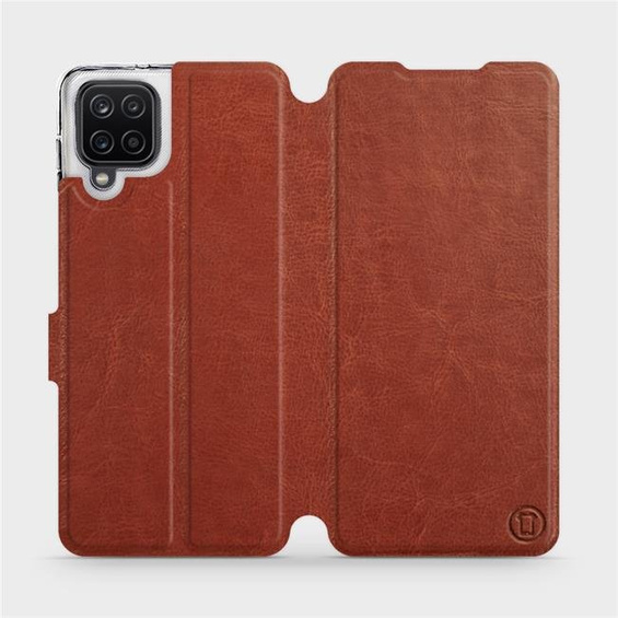 Hülle für Samsung Galaxy A12 - Farbe Brown&Orange