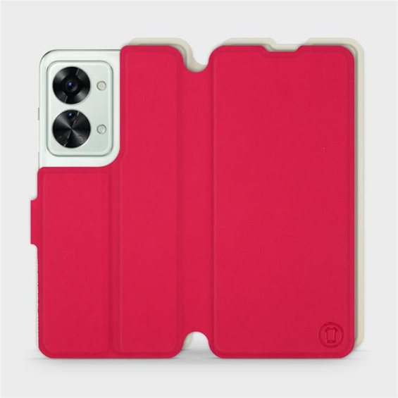 Hülle für OnePlus Nord 2T 5G - Farbe Rot mit Platin
