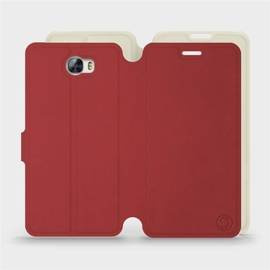 Hülle für Huawei Y6 II Compact - Farbe Dunkelrot mit Platin