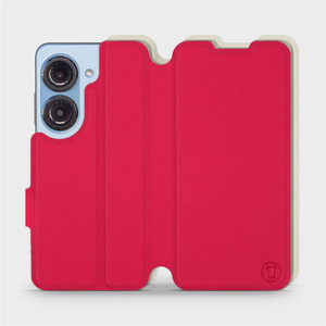 Hülle für Asus Zenfone 9 - Farbe Rot mit Platin