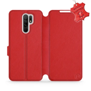 Hülle für Xiaomi Redmi 9 - Farbe Red Leather