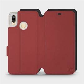Hülle für Huawei P20 Lite - Farbe Dunkelrot mit Schwarz