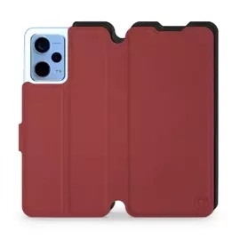 Hülle für Xiaomi Redmi Note 12 5G - Farbe Dunkelrot mit Schwarz