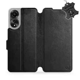 Hülle für OPPO A78 5G - Farbe Black Leather