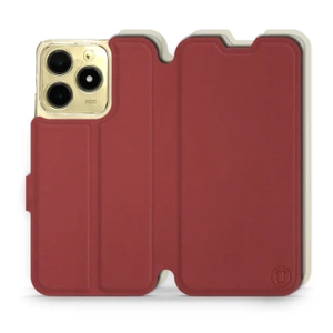 Hülle für Realme C61 - Farbe Dunkelrot mit Platin