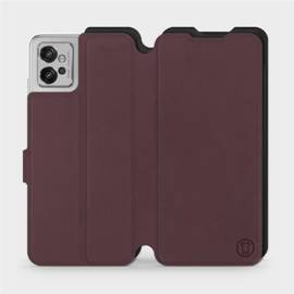 Hülle für Motorola Moto G32 - Farbe Burgund mit Schwarz