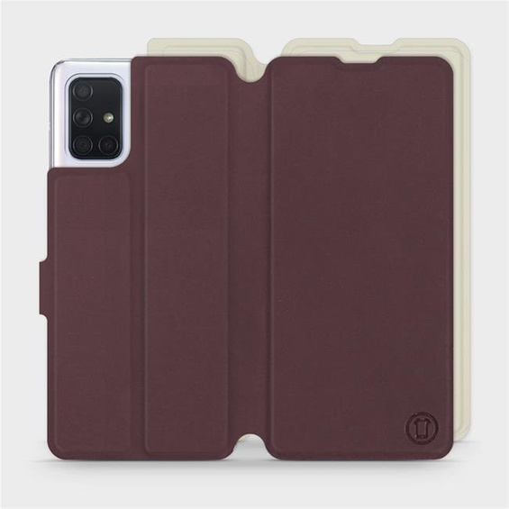 Hülle für Samsung Galaxy A71 - Farbe Burgund mit Platin
