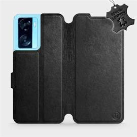 Hülle für OPPO A57S - Farbe Black Leather