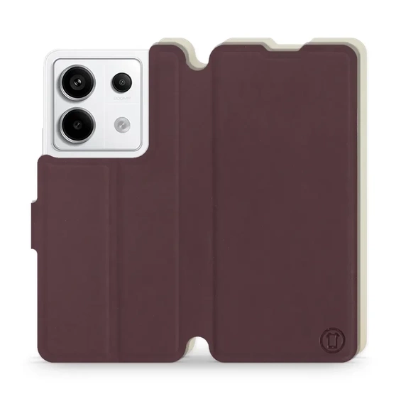 Hülle für Xiaomi Redmi Note 13 PRO - Farbe Burgund mit Platin