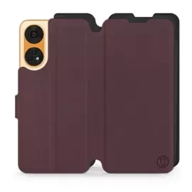 Hülle für OPPO Reno 8T 5G - Farbe Burgund mit Schwarz