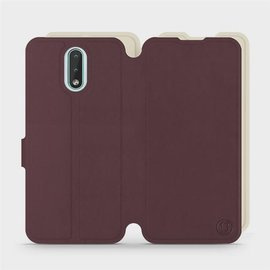 Hülle für Nokia 2.3 - Farbe Burgund mit Platin
