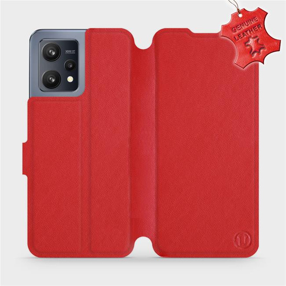 Hülle für Realme 9 - Farbe Red Leather