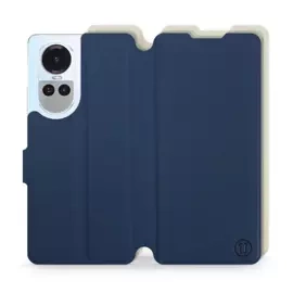 Hülle für OPPO Reno 10 5G - Farbe Marineblau mit Platin