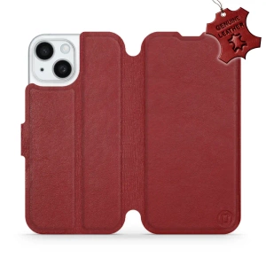 Hülle für Apple iPhone 15 - Farbe Dark Red Leather