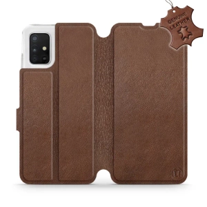 Hülle für Samsung Galaxy A51 - Farbe Brown Leather