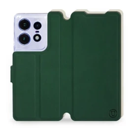 Hülle für Motorola Edge 50 Pro - Farbe Grün mit Platin