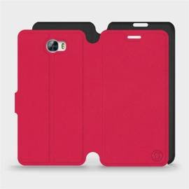 Hülle für Huawei Y6 II Compact - Farbe Rot mit Schwarz