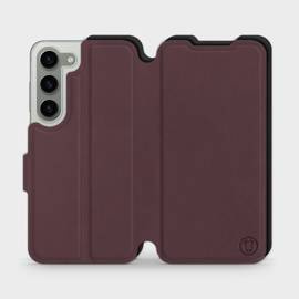 Hülle für Samsung Galaxy S23 - Farbe Burgund mit Schwarz