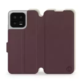 Hülle für Xiaomi 13 - Farbe Burgund mit Platin