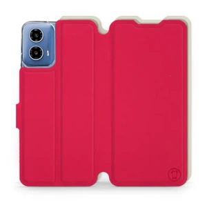 Hülle für Motorola Moto G34 5G - Farbe Rot mit Platin