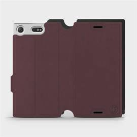Hülle für Sony Xperia XZ1 Compact - Farbe Burgund mit Schwarz
