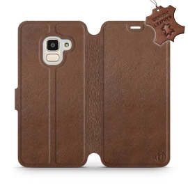 Hülle für Samsung Galaxy J6 2018 - Farbe Brown Leather