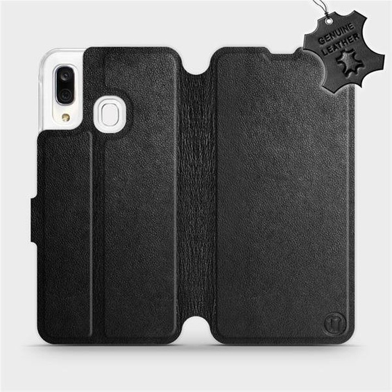 Hülle für Samsung Galaxy A40 - Farbe Black Leather