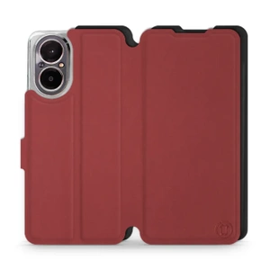 Hülle für Realme C67 4G - Farbe Dunkelrot mit Schwarz