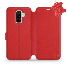 Hülle für Samsung Galaxy A6 Plus 2018 - Farbe Red Leather