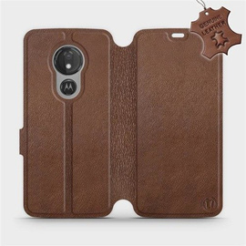 Hülle für Motorola Moto G7 Power - Farbe Brown Leather