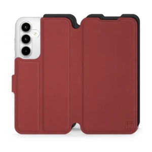 Hülle für Samsung Galaxy A35 5G - Farbe Dunkelrot mit Schwarz