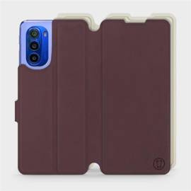 Hülle für Motorola Moto G51 5G - Farbe Burgund mit Platin