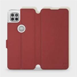 Hülle für Motorola Moto G 5G - Farbe Dunkelrot mit Platin