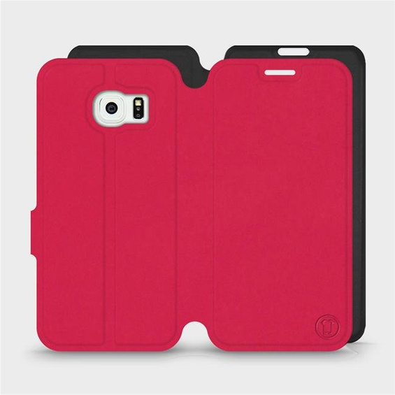 Hülle für Samsung Galaxy S6 Edge - Farbe Rot mit Schwarz