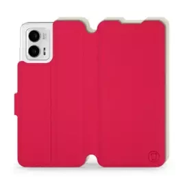 Hülle für Motorola Moto G73 5G - Farbe Rot mit Platin