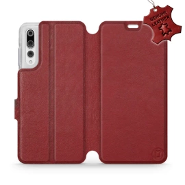 Hülle für Huawei P20 Pro - Farbe Dark Red Leather
