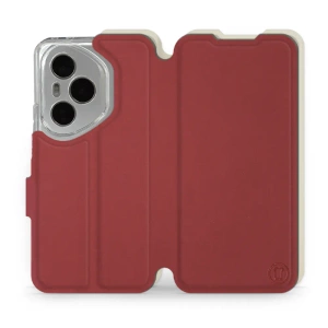 Hülle für Huawei Honor 400 Pro - Farbe Dunkelrot mit Platin