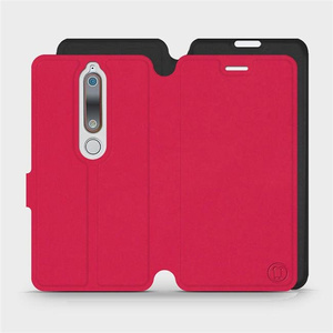 Hülle für Nokia 6.1 - Farbe Rot mit Schwarz