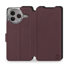 Hülle für Xiaomi POCO F7 Pro 5G - Farbe Burgund mit Schwarz