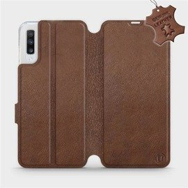 Hülle für Samsung Galaxy A70 - Farbe Brown Leather