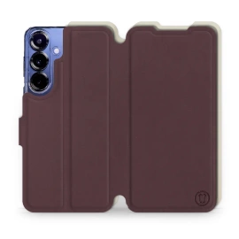 Hülle für Samsung Galaxy S25 Plus - Farbe Burgund mit Platin