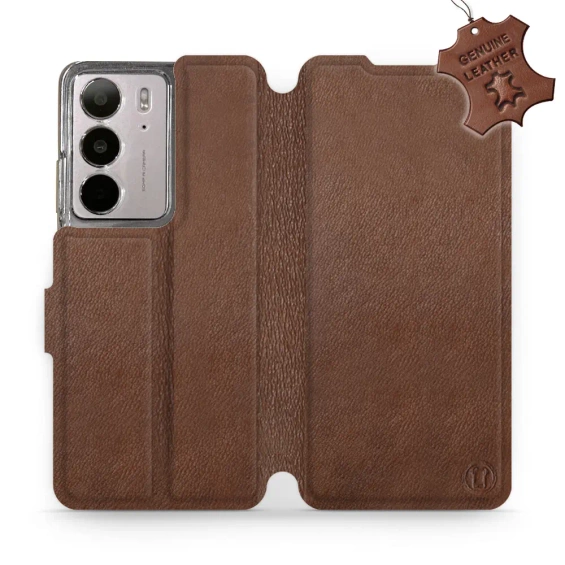 Hülle für Realme C75 - Farbe Brown Leather