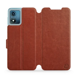 Hülle für Motorola Moto E13 - Farbe Brown&Gray