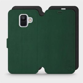 Hülle für Samsung Galaxy A6 2018 - Farbe Grün mit Schwarz